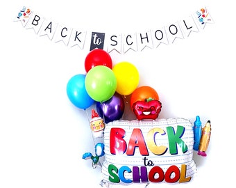Back to School Party Kit, Back to School Decorations, Classroom Decorations, School Party Decorations, First Day of School Props COL144