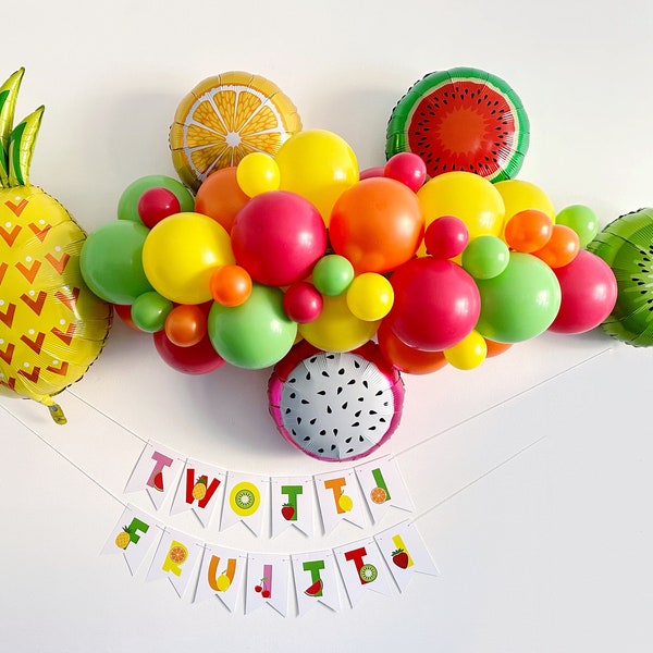 TWOtti Fruitti Birthday Party | Colorful Balloons | Second Birthday Party Decor | Tutti Frutti Party Props | Pineapple Party Decor | COL348