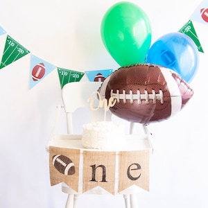 Football First Birthday Collection | Football 1st Birthday Decor with Balloons | Football 1st Birthday Decor | Smash Cake Kit | COL003