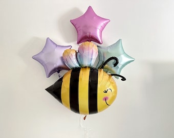 Sweet Bee Balloon Bouuqet  | Bumble Bee Party Balloons Decor | Sweet Bee Balloon | Bumble Bee Birthday Photo Prop | COL446