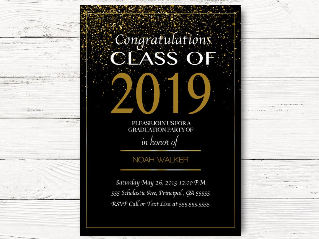 Digital Graduation Invitations, Graduation Party Invite, Class of 2024