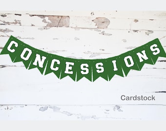 Concessions Banner, Concession Banner, Concession Sign, Football Decor, Football Party Sign