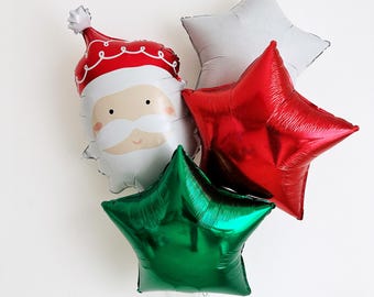 Christmas Santa Balloon, Santa Balloon Decor, Christmas Party Decorations, Holiday Decorations, Santa Claus