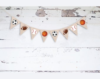 Sports Banner, Card Stock Baseball Banner, Football Decorations, Baseball Party Decor, Basketball Birthday Party, Soccer Decorations, P083