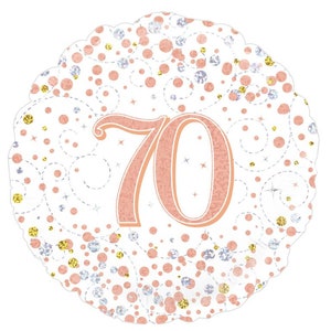 70th Birthday Balloon | Rose Gold Balloon | Milestone Birthday Balloon | 70th Birthday Party | 70th Birthday Party Decor
