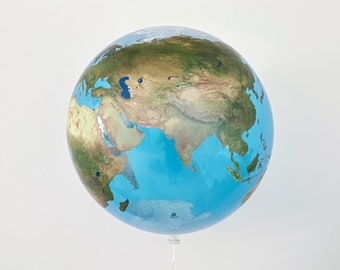 Earth Orb Balloon, Round Globe Ball Balloon, Earth Shaped Round Balloon | BAL382