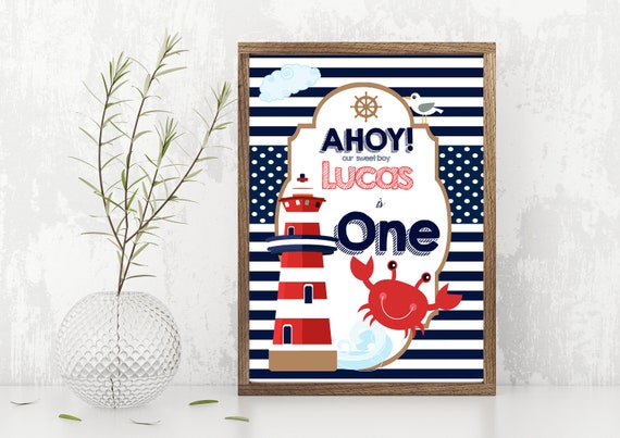 Nautical on sale 1st birthday