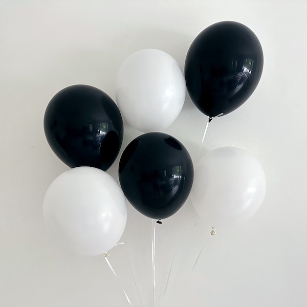 Black and White Balloons - Etsy