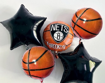 Nets Basketball Decorations, Basketball Party, Game Day Balloons, Basketball Banquet Decorations COL381