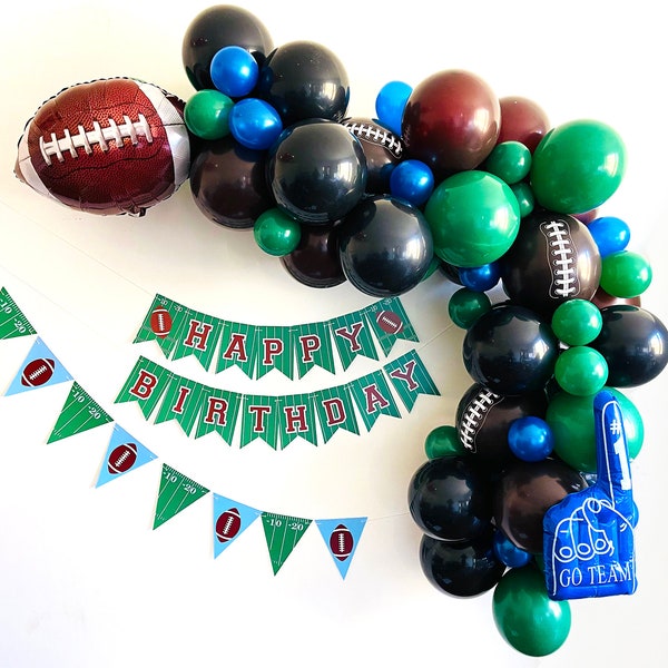 Football Themed Balloon Garland Etsy
