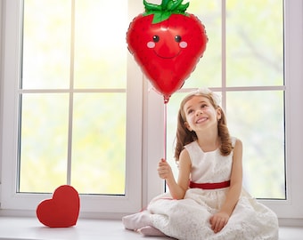 Palloncini alla fragola, decorazioni per feste a tema fragola, festa a tema torta di fragole, BAL031