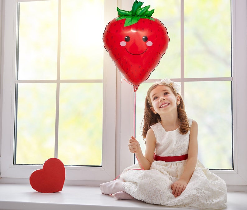 Strawberry Balloons, Strawberry Party Decor, Strawberry Shortcake Party, BAL031 image 1