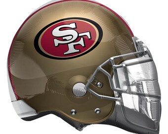 49ers Balloon 21" | Football Party Decor | Sports Balloon | Tailgate Decor | Football Birthday Photo Prop | Football Helmet Decor