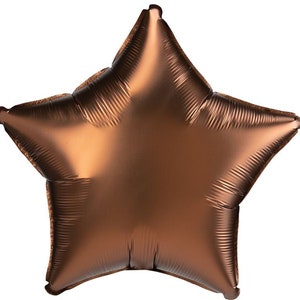 Star Balloon | Cocoa Star Shaped Balloon | Brown Satin Balloon | Cocoa Star Balloon | Chocolate Party Decor | Star Balloon Decor