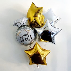 Engagement Party Decor |  Engagement Party Balloons | Bachelorette Party Photo Booth |  I Said Yes Balloon Decor | Engagement Party Balloon