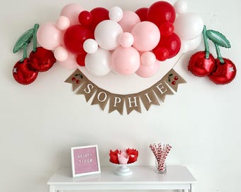 Cherry Party Decorations | Fruit Party | Cherry Balloon | Fruit Baby Shower | Birthday Sign | Custom Banner | Bridal Shower Themes