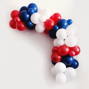 Red, White and Blue  Balloons | Sports Birthday | USA Party Decorations | Patriotic Balloon Garland | 4th of July Balloon Decorations |
