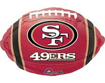 49ers Balloon 18" | Football Party Decor | Sports Balloon | Tailgate Decor | Football Birthday Photo Prop | Football Balloon