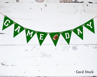Banner del giorno della partita, banner in cartoncino, decorazioni di calcio, decorazioni per feste del Super Bowl, festa di compleanno di calcio, banner di calcio, P212