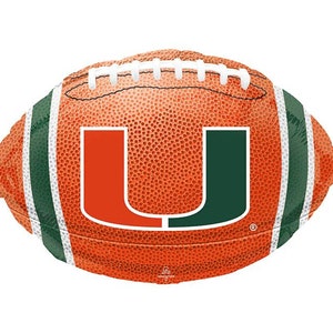 Miami Balloon 18&quot; | Football Party Decor | Sports Balloon | Tailgate Decor | Football Birthday Photo Prop |