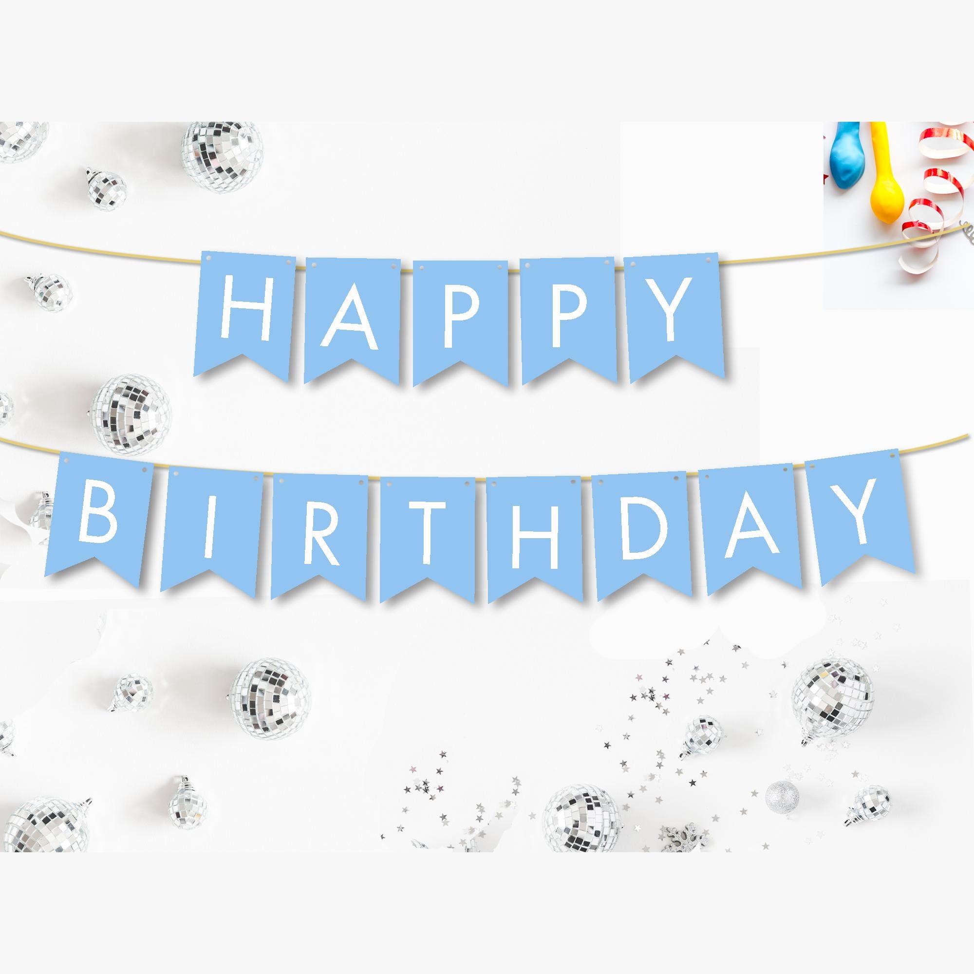 Blue Birthday Banners Blue Birthday Banners