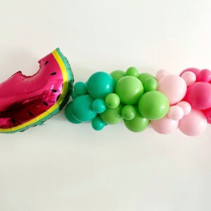 Watermelon Balloons | One in a Melon Party Decor | Pink and Green Balloon Garland | Watermelon Party Decor | COL413