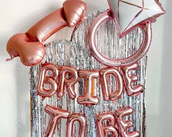 Bachelorette Party Balloon, Bride Balloons, Engagement Party Photo Prop, Bachelorette Party Photo Booth, Rose Gold Bachelorette Party