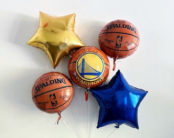 Golden State Basketball Decorations, Basketball Party, Game Day Balloons, Basketball Banquet Decorations COL384