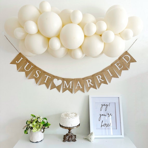 Set Palloncini Per Matrimonio "Just Married" – 11 Pezzi In Oro Rosa Con Scritte Mr & Mrs – Decorazioni Per Feste E Anniversario - 3