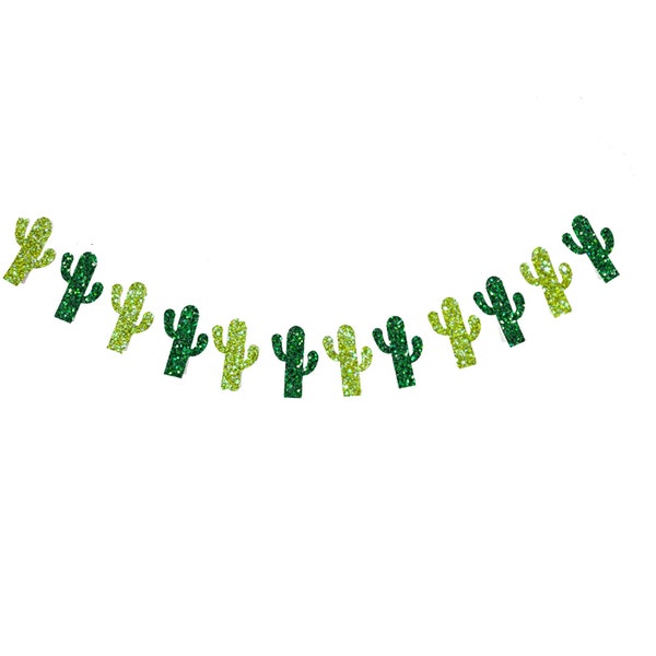 Cactus Glitter Card Stock Banner, Glitter Fiesta Decorations, Fiesta Photo Prop, Cactus Party Decorations, Cactus Banner, COL136