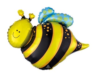 Bumble Bee Balloon 25" | Bumble Bee Party Decor | Bee Balloon | Bumble Bee Birthday Photo Prop | BAL119