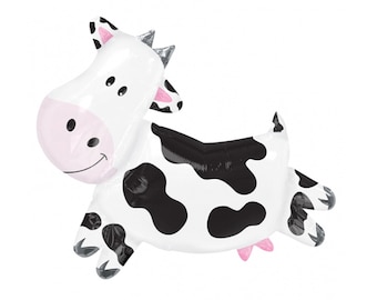 Cow Large Farm Animal Balloon | Farm Party Decor | Barnyard Party Props | Cow Party Decoration | Farm Birthday Party Decor | Farm Balloons