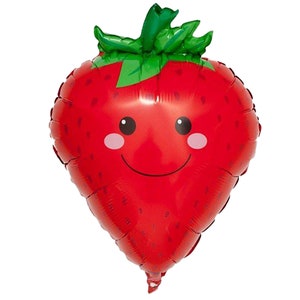 Strawberry Balloons, Strawberry Party Decor, Strawberry Shortcake Party, BAL031 image 2