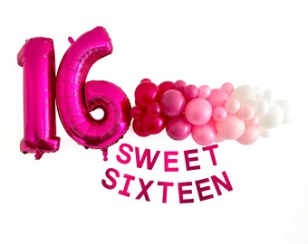 16 Inch Anagram Vibrant Pink Orbz Foil Balloon 47081
