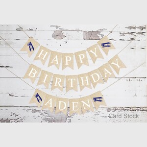Personalisierte Happy Birthday Vintage Flugzeug Banner, Card Stock Banner, Flugzeug Geburtstag Party Dekorationen, Flugzeug Geburtstagsparty, PB022