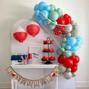 Fishing Baby Shower, Fishing Party Decorations, Boy Oh Boy, Baby Shower Decor, Fisherman Party, Fishing Theme, Nautical Party Decor