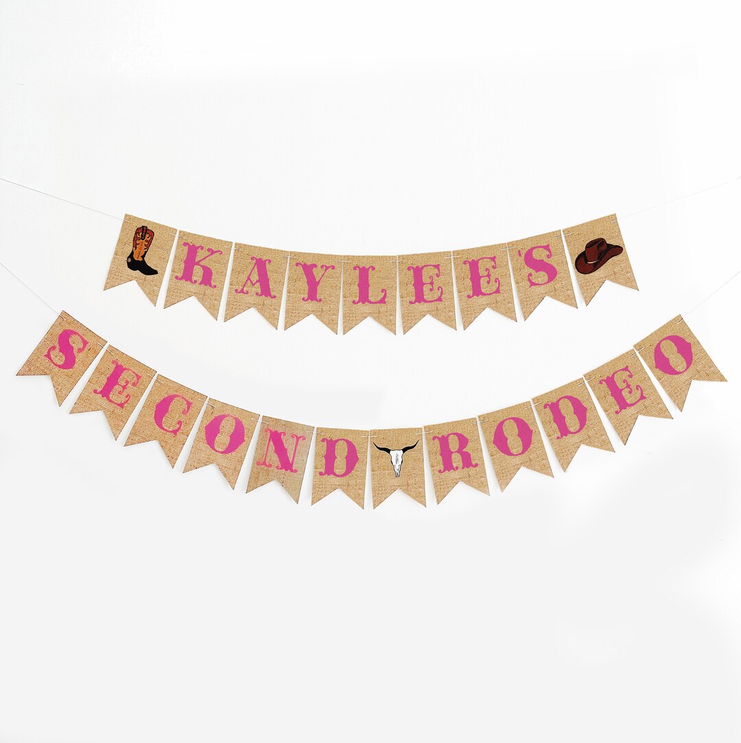 Sursurprise Western 2nd Birthday Decorations - This Ain't My First Rodeo Banner & Garland, Cowboy Theme - View #5