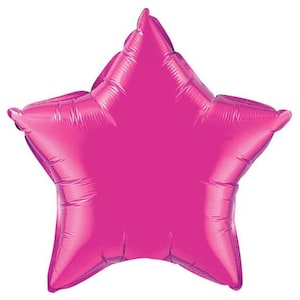 Magenta Star Balloon | Pink Party Decor | Magenta Foil Balloon | Magenta Star Mylar Balloon | Pink Accent Balloon | Magenta Accent Balloon