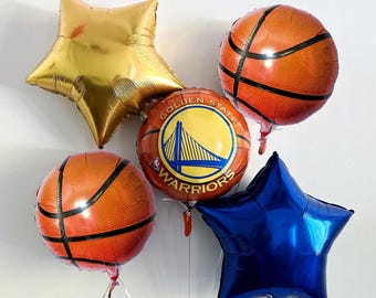 Golden State Basketball Decorations, Basketball Party, Game Day Balloons, Basketball Banquet Decorations COL384