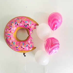 Donut Balloons, Pink Donut Decor, Donut Grow Up Party Decor, Sweet Baby Shower Decor, Doughnut Balloon, Donut Party Decor COL139