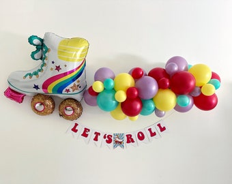 Roller Skate Balloons | Let's Roll Retro Party Kit | Colorful Balloon Garland | Roller Skate Party Decor | COL449