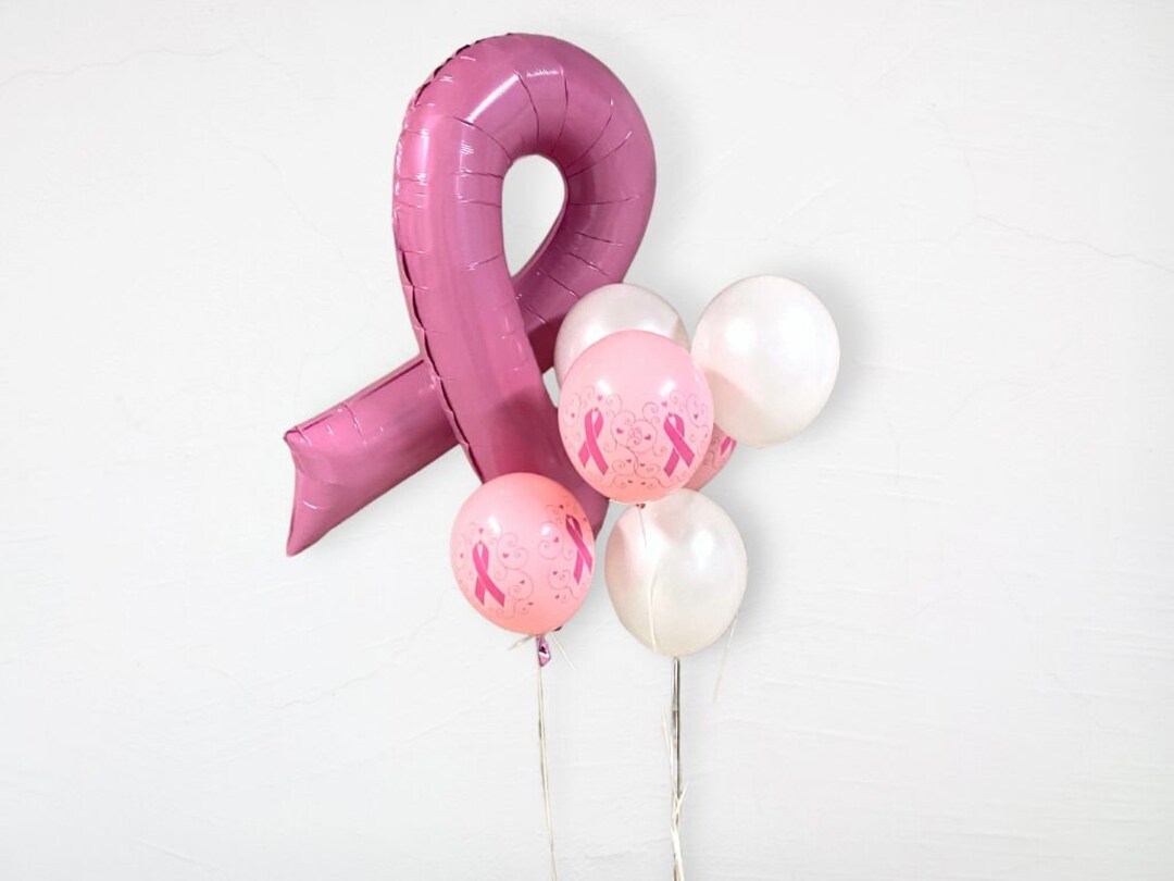 Breast Cancer Awareness Latex Balloon Kit Pink Ribbon Etsy