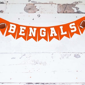 Bengals Banner, Bengals Decorations, Bengals, Card Stock Banner, Football Decorations, Football Party Decor, P223