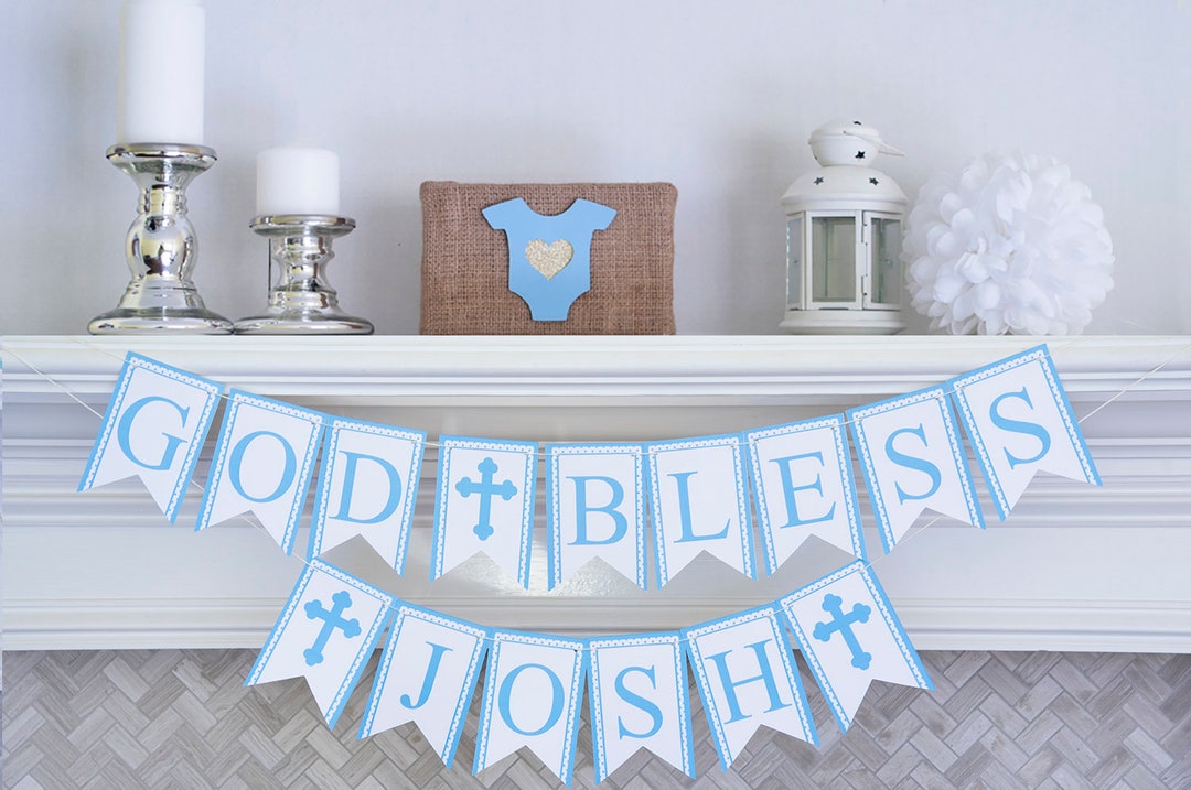 Personalized Baptism Banner Christening Banner First Etsy