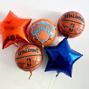 Knicks Basketbaldecoraties, basketbalfeest, wedstrijddagballonnen, basketbalbanketdecoraties