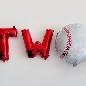 Baseball TWO Balloon Collection | Baseball Party Decor | Second Birthday Balloons | Baseball Party Decor | Baseball Birthday Photo Prop |