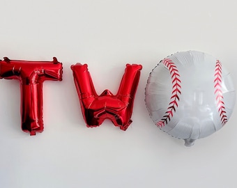 Baseball TWO Balloon Collection | Baseball Party Decor | Second Birthday Balloons | Baseball Party Decor | Baseball Birthday Photo Prop |