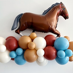 Horse Party Decorations, Cowgirl Party, Derby in Kentucky Balloon Decoration, Western Party Balloons, Horse Birthday Balloons COL331