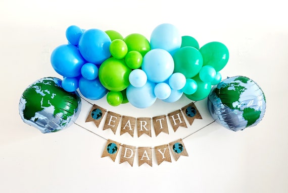 Earth Day Burlap Collection, Earth Day Party Decorations, Globe Decor, Earth Day Decorations, Earth Day Party, Globe Party Decor COL277 Il_570xn