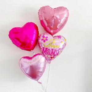 Te Quiero Mamá Balloon Set | Mother&#39;s Day Balloon Decor | Foil Heart Shaped Balloons | Mother&#39;s Day Balloons